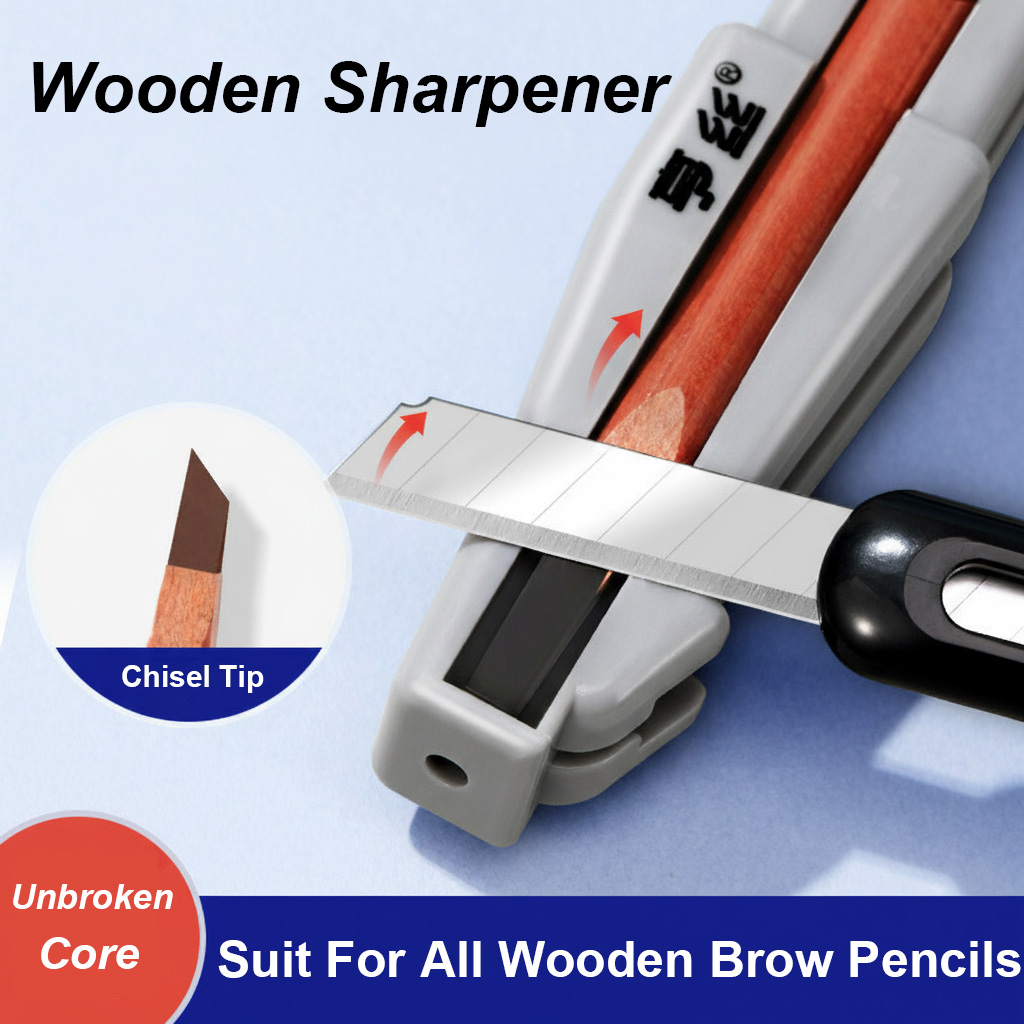 Hand Tools - Pengasah Pensil Alis Kayu untuk Ujung
