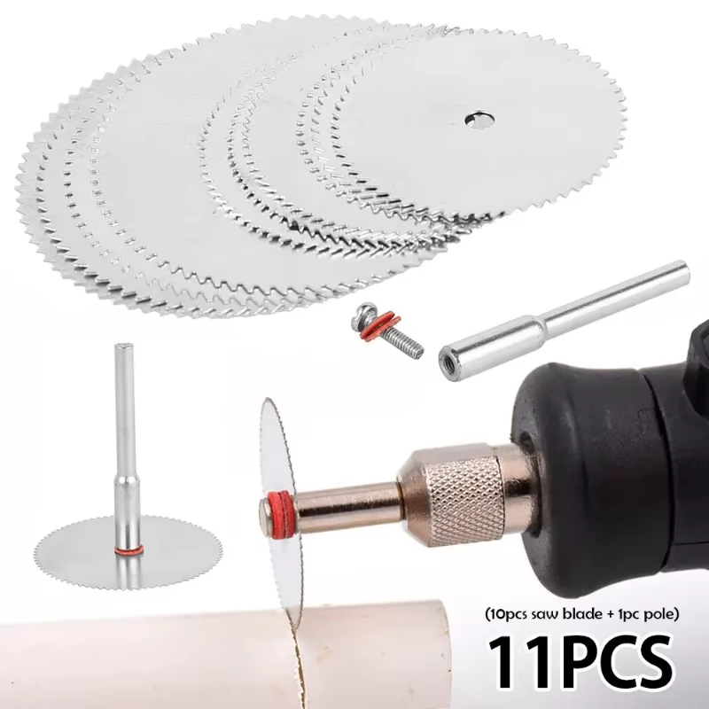 Cordless Rotary Tool Kit Accessories - 11 Buah Aksesori Mata Gergaji Mikro,
